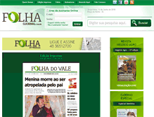 Tablet Screenshot of folhaojornal.com.br